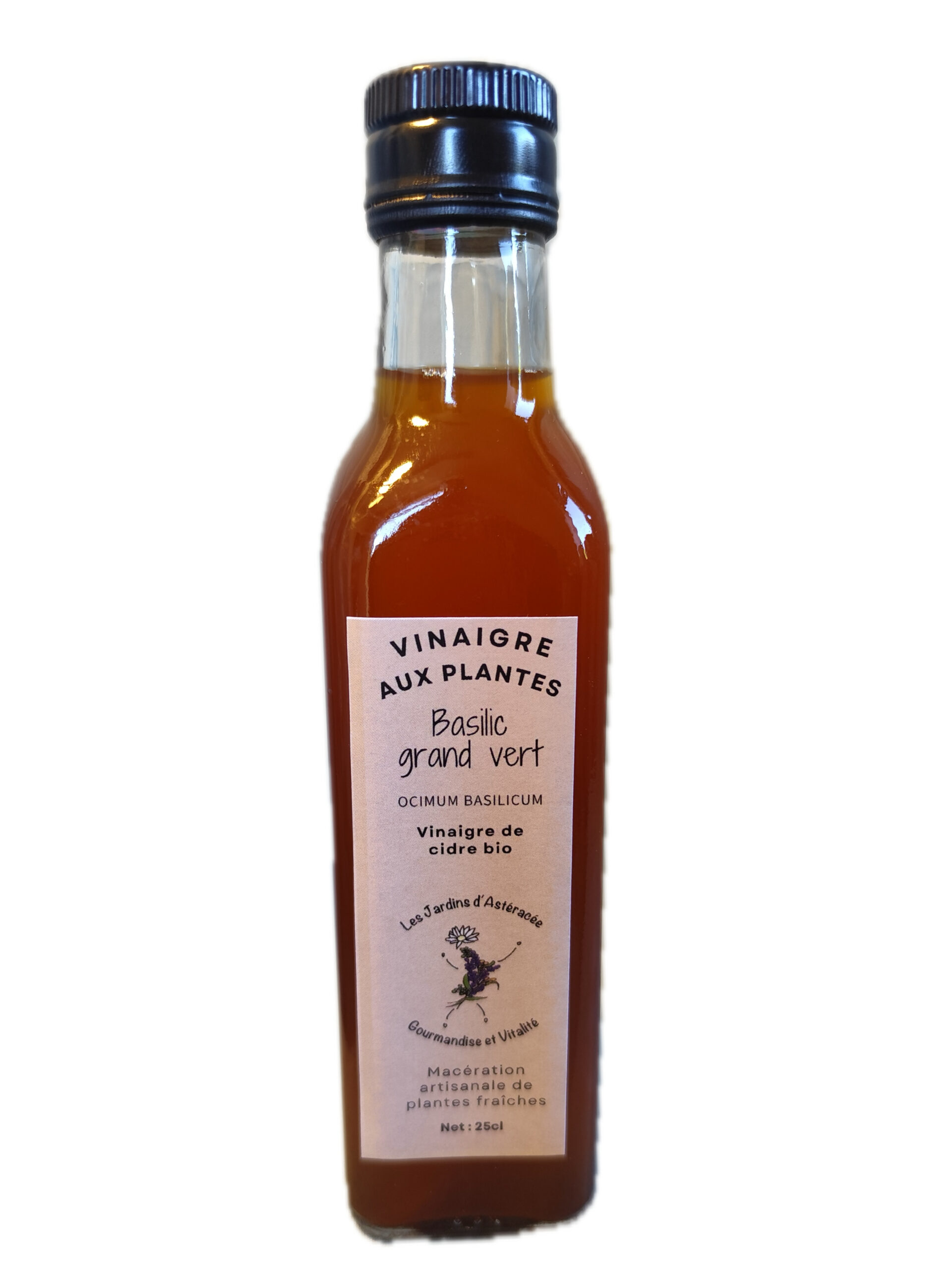 Vinaigre de cidre - Basilic grand vert